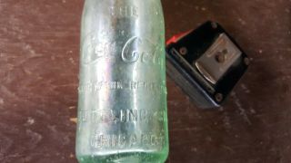 Vintage CLEAR STRAIGHT SIDED root COCA COLA BOTTLE Chicago 2