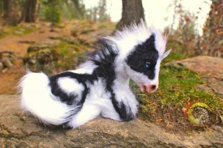 100 Handmade Woodsplitter Lee Cross Poseable Gypsy Vanner Baby Unicorn 3
