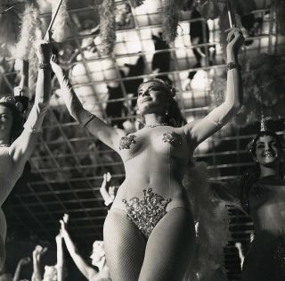Bunny Yeager 1960 Large Format Gelatin Silver Photograph Nadine Ducas Showgirl