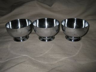 3 Chase Gaiety Chrome Plated Art Deco Cocktail Cups