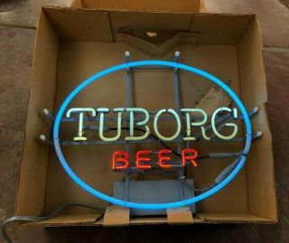 Vintage Tuborg Beer Neon Sign Nos