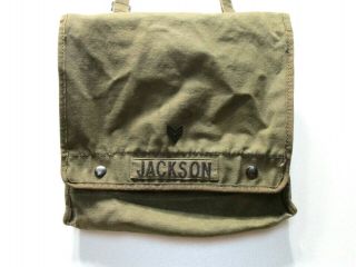 Vintage WW2 US Army Shoulder Bag,  Green,  12 
