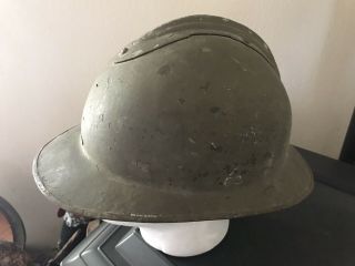 French WWII M26 Adrian Infantry Helmet - Olive Green 3