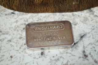 Vtg Engelhard 5 Oz.  Fine Silver.  999 Bar C Series Old Style