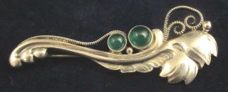 Georg Jensen Sterling Silver Acanthus Leaf Brooch Pin 181a