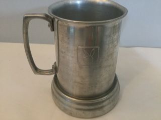 Vintage Playboy Bunny Tankard Aluminum Metal Glass Bottom Stein Mug Cup Man Cave