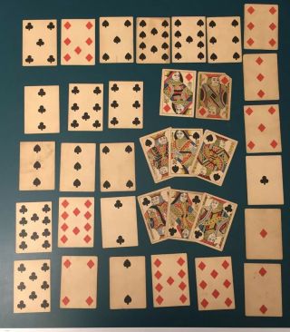 Civil War Era No Numbers Andrew Dougherty Excelsior Playing Cards Deck Us 1800s