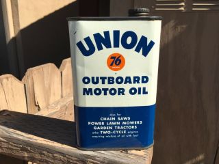 Vintage Union 76 Sae 30 Motor Oil 1 Quart “measurite” Steel Can