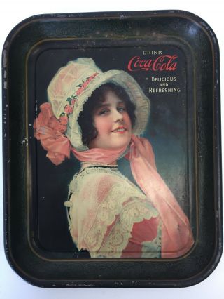 Coca - Cola Serving Tray With Betty Image Passaic Metal Ware Co.  Litho