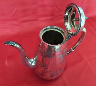 Antique Sterling Silver Coffee Pot by Neill of Belfast Circa 1860 2