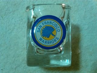 Nba ® San Francisco Warriors Retro/vintage Shot Glass With Old Headdress Logo