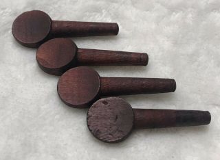 Set Of 4 Vintage Ukulele Wooden Tuning Pegs.  Set 1