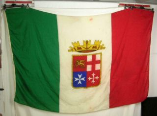 Post Ww2 1950 - 60 Italy Navy Marina Militare Italiana Obsolete Flag 145x220 Cm