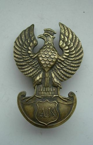 Polish Poland Armia Krajowa Ak Home Army Wwii Hat Eagle Badge