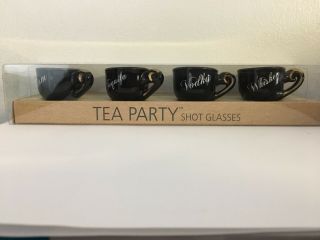 Tea Party Shot Glasses Rare One Of A Kind