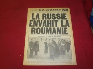 1940 Oct 15 La Patrie Newspaper - French - La Russie Envahit La Roumanie - Fr 1789
