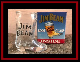 Jim Beam Cowboy Boot Shot Glass Nib