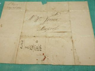 Letter To William Vernon 1770 Newport,  Rhode Island