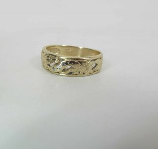 Vintage 14k Yellow Gold 3 Stone Diamond Ring W/ Pierced Design Size 10 5.  4 Grams