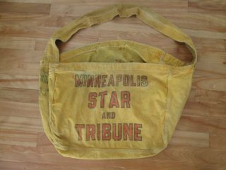 Vtg Minneapolis Star And Tribune Canvas Newspaper Delivery Bag