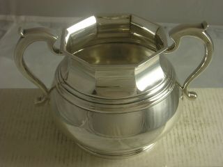 1924 Wonderful Art Deco Mappin Webb Silver Sugar Bowl 389 Grams Quality Item
