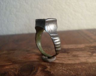 Medieval Tower Ring With Engravings - Metal Detecting Find