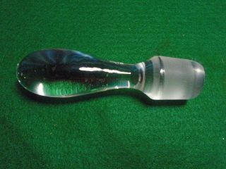Vintage Handmade Crystal Glass Decanter Bottle Stopper 5 - 1/4 " Long Pre - Owned