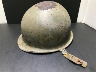 Wwii M1 Helmet & Westinghouse Liner: Front Stainless Seam W/swivel Bale