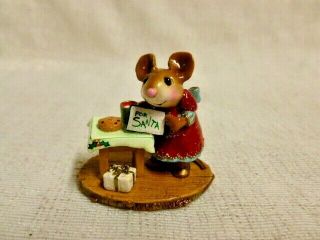 Wee Forest Folk A Treat For Santa Christmas Special M - 341 Mouse Figurine Cookies