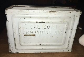 Vintage Ww2 Canco 30 Cal M1 Ammo Ammunition Box Can Flaming Bomb S/h