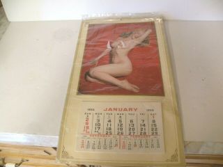 1955 Nude Marilyn Monroe Calendar Golden Dreams 10 " X 17 "