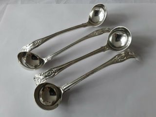 Fantastic Set Of 4 Silver Sauce Ladles Mary Chawner London 1828
