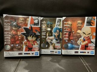 S.  H.  Figuarts Kid Goku,  Krillin And Bulma Dragon Ball