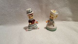 Vintage Htf Enesco Winking Boy And Girl Salt Pepper Shakers Sweet Shoppe Kids -