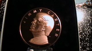 1977 Jimmy Carter Official Inaugural Medal Franklin Deep Cameo Proof Bronze