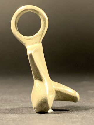 Ancient Roman Silver Erotic Phallic Amulet Circa 200 - 300ad