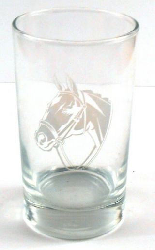 Libbey Etched Horse Head Derby Winner 5 