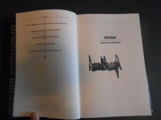 Donald Trump autographed art of the deal book 3
