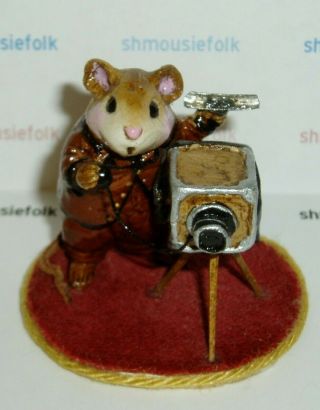 Vintage Wee Forest Folk M - 048 Photographer Mouse Rare Miniature Mouse Figurine