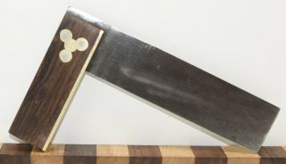 Vintage 6 " Rosewood & Brass Try Square (inv H425)
