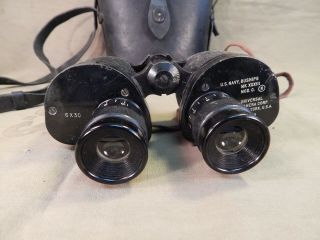 WWII U.  S.  Navy 6 X 30 Binoculars,  MK XXXIII,  MOD.  O,  Dated 1943,  Crystal Clear 2