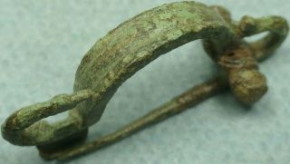Small Ancient Bronze Zoomorphic Fibula,  Hippocampus