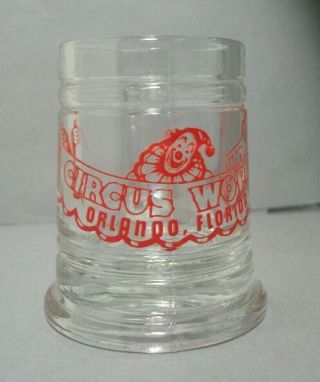 Souvenir Shotglass From Circus World In Orlando,  Florida