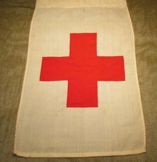 Us Army Red Cross Flag Ambulance Marker Vietnam Cold War Vintage 1962