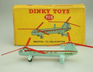 Dinky Toys No.  715 Bristol 173 Helicopter Made In England Meccano Boxed Pr394