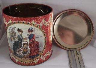 VINTAGE Victorian Ladies Tin - Made in England - collectible LOOK 3