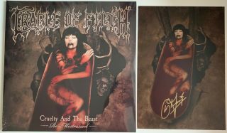 Cradle Of Filth Cruelty And The Beast Re - Mistressed Red Vinyl,  Signed Art Print