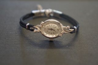 Bulova Ladies 14k White Gold W/ Diamonds Vintage Watch Repair