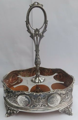 Fine Victorian English Silver Cruet Stand C.  1856