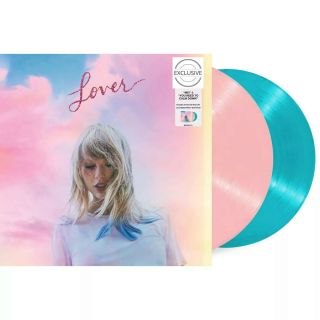 Taylor Swift Lover Exclusive Limited Edition Blue And Pink Colored 2x Vinyl Lp